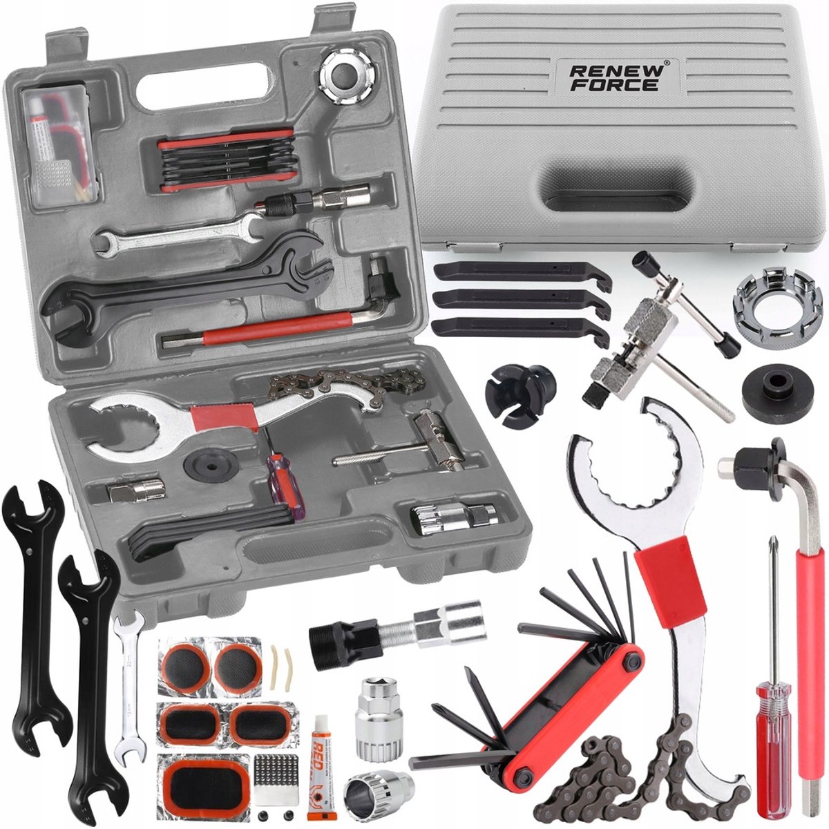 BSC-17 Fietsgereedschapset – 17-delig – Inclusief Cranktrekker, Ketenpons & Meer – In Opbergkoffer
