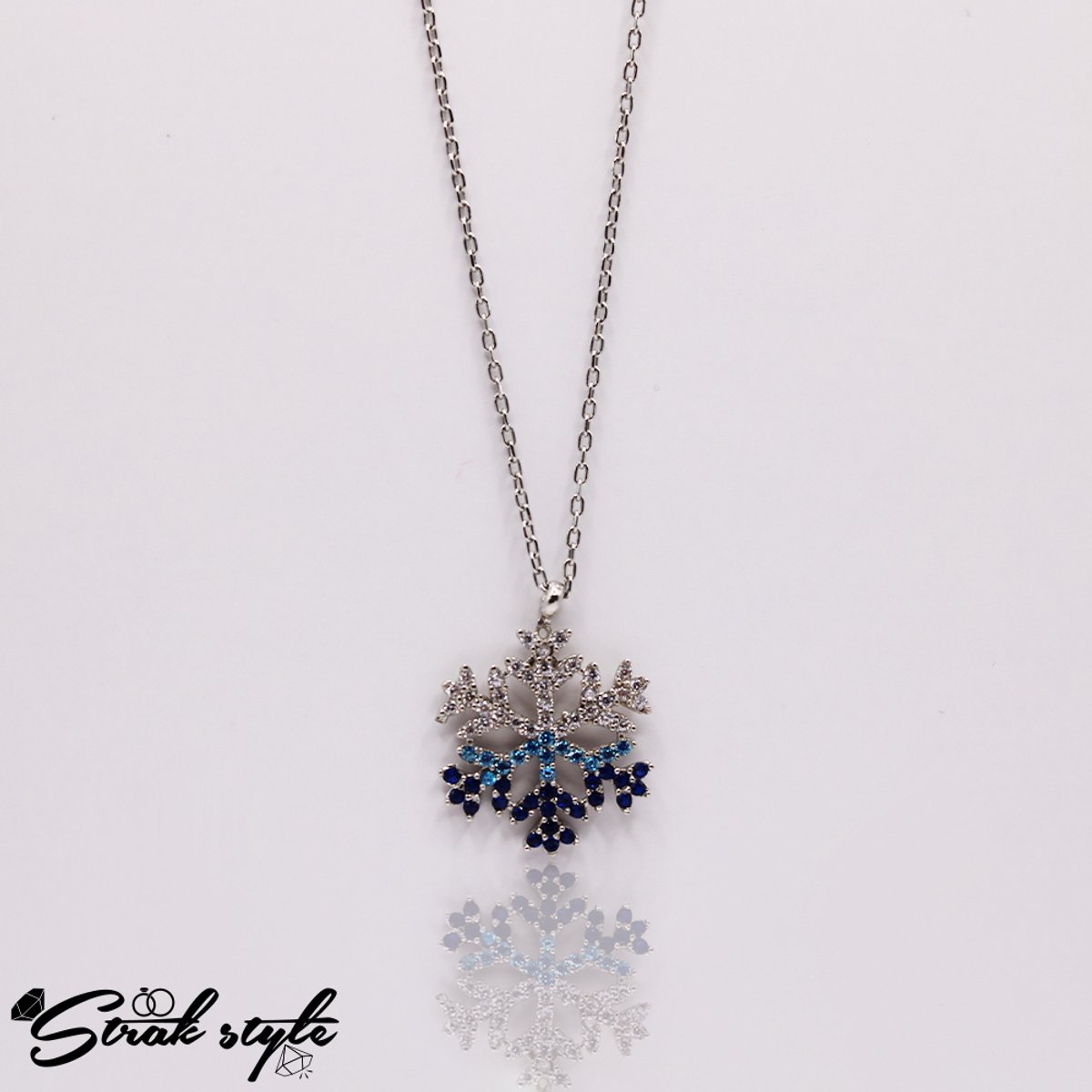 925 Sterling Zilveren Ketting met Sneeuwvlok Hanger Elegant Winter Sieraad voor Dames
