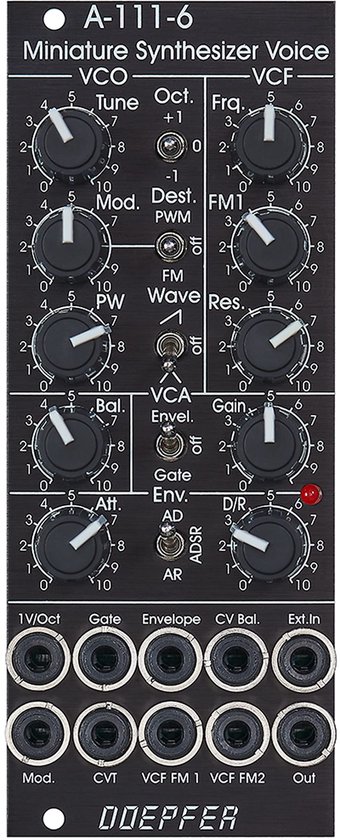 Doepfer A-111-6V Mini Synthesizer Vintage (Noir) - Synthétiseur modulaire vocal