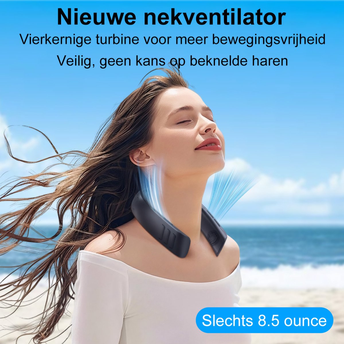 Nekventilator USB Draagbare,6000mah Bladeloze Nekventilator Oplaadbaar met 3 -snelheid,Persoonlijke Ventilator Voor Reizen, Sport, Binnen, Buiten (F60, White Nekventilator USB Draagbare,6000mah Bladeloze Nekventilator Oplaadbaar met 3 -snelheid,Persoonlijke Ventilator Voor Reizen, Sport, Binnen, Buiten (F60, White