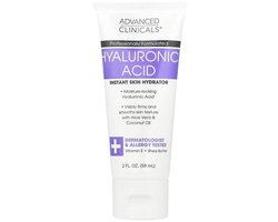 Advanced Clinicals Hyaluronic Acid Serum – Instant Skin Hydrator – Intens Hydraterend Gezichtsserum – 59 ml