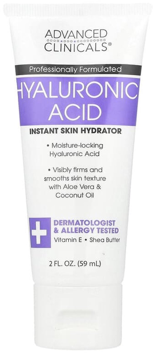 Advanced Clinicals, hyaluronzuur, instant huidbevochtiger, 59 ml