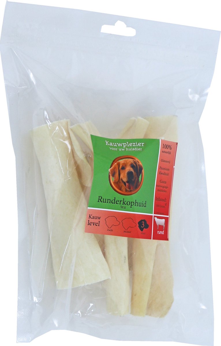 Runderkophuid Wit 100 Gram In Zak
