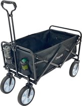 Bol.com Dreamble® | Bolderkar | Zwart | 100KG Draagkracht | 100L | Opvouwbaar | Extra Dikke Ingebouwde Vloermat | Grote wielen -... aanbieding