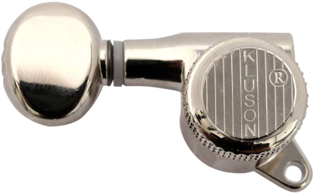 Kluson Backlock mechanieken 6R 45° nikkel - Stemmechaniek voor gitaar