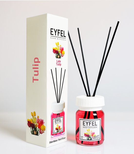 EYFEL - REED DIFFUSER - GEURSTOKJES - HUISPARFUM - TULIP - 120ML