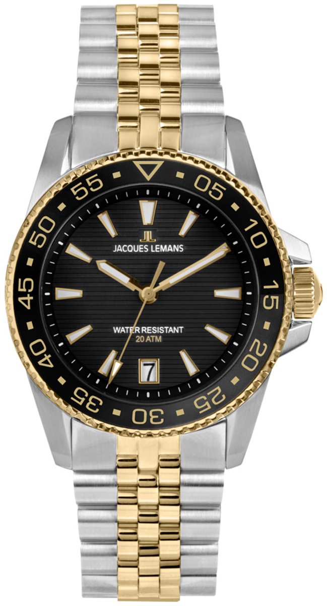 Datum horloge Liverpool Diver Black - Gold