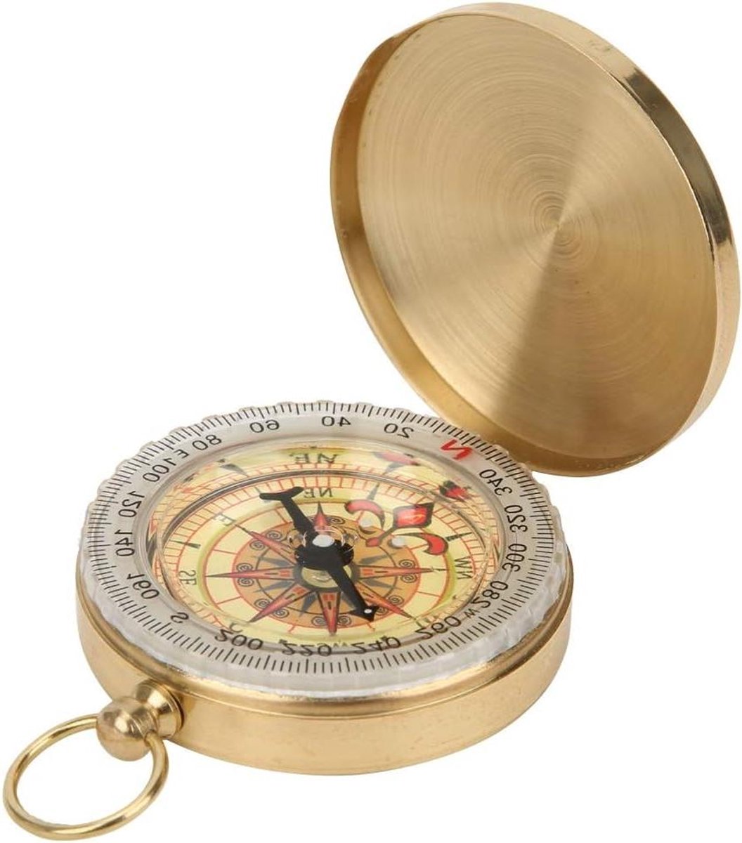 Allecto Plus - Metalen Lichtgevende Draagbare Zakhorloge Kinderen - Klimmen Wandelen Camping Navigatie Tool - Outdoor Kompas