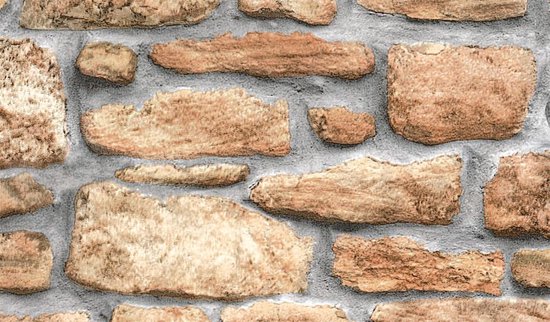 Plakfolie - Kleeffolie - Kleefplastiek - Plakplastiek - 67,5 cm x 15 meter - Grote rol - Stenen Muur