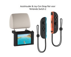 PlayCool Nintendo Switch 2 Bundel – Autohouder & en Joy-Con Strap Pair – 2-in-1 Set voor Reizen en Thuisgebruik
