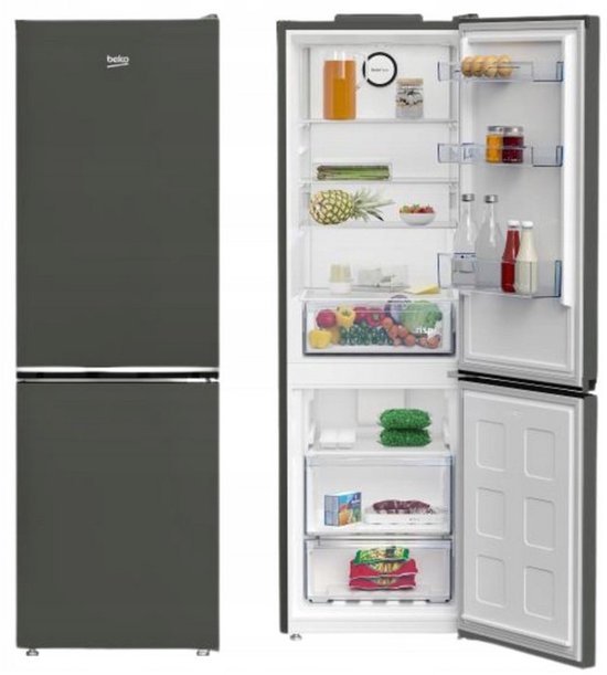 No-frost combi koel-vrieskast Beko B1RCNA364G vrijstaand 186,5 cm hoog Manhattan grijs E-class