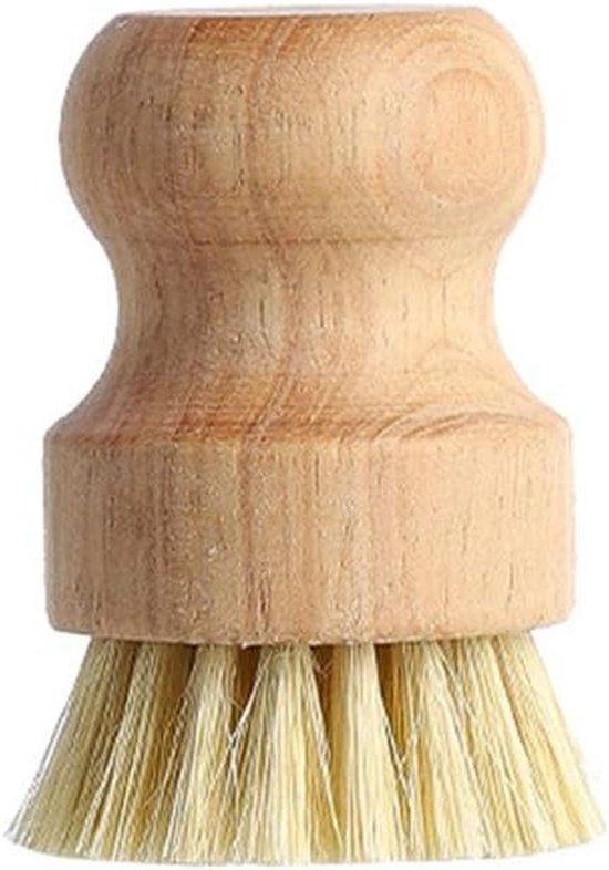 Dishwashing borstel van hout keukenborstel met zachte haren voor