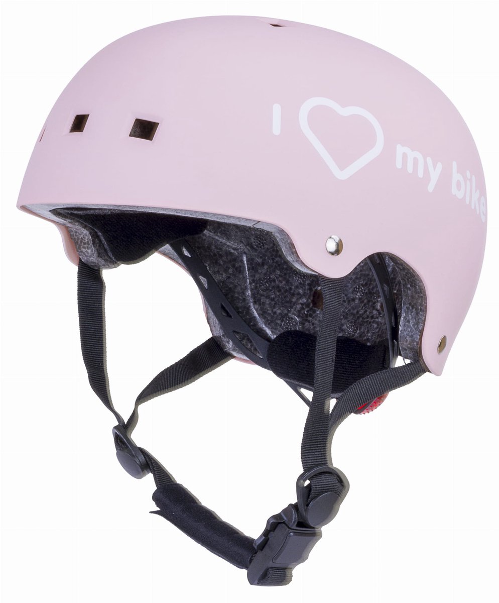 sun baby Fietshelm 2 jaar, kinderhelm maat S (50-54 cm) Lichtroze, met LED licht, Kinder skatehelm voor skateboard, fiets, step en rolschaatsen