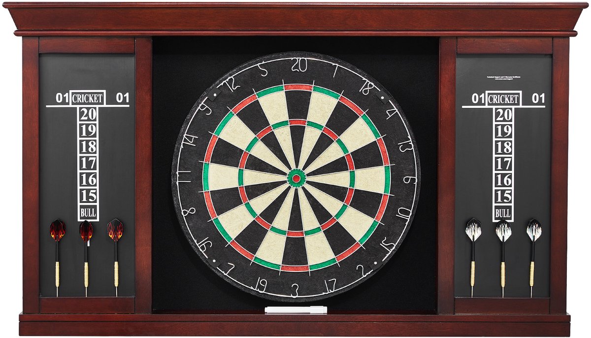 Dartbord Set, Officiële Maat - Compleet Met Accessoires - Eenvoudig Te Monteren - Ideaal voor Cricket Spel