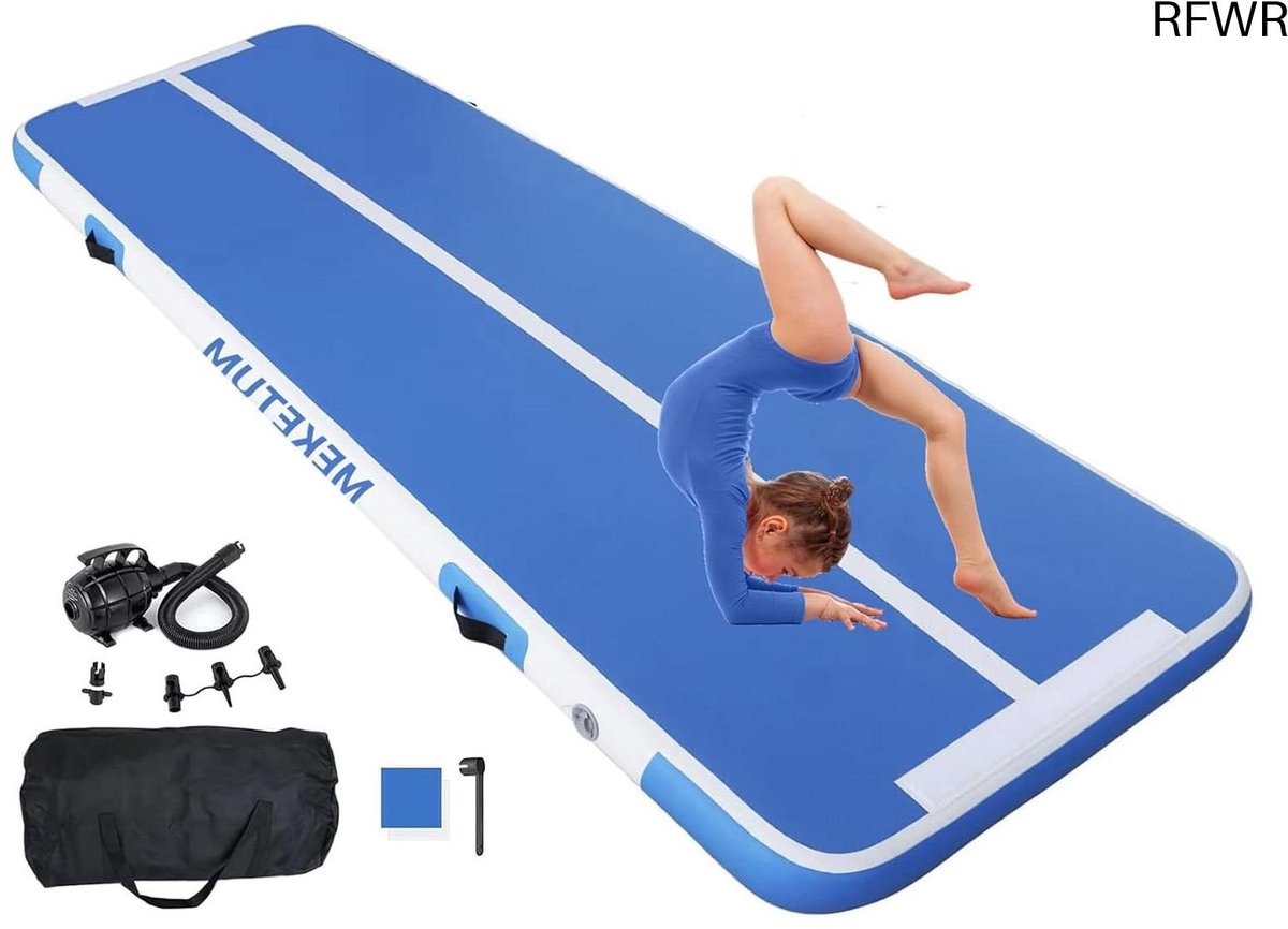 RFWR® Opblaasbare Gymnastiekmat voor Training en Fitness - 2 tot 5 m en 10 / 20 cm Dikte