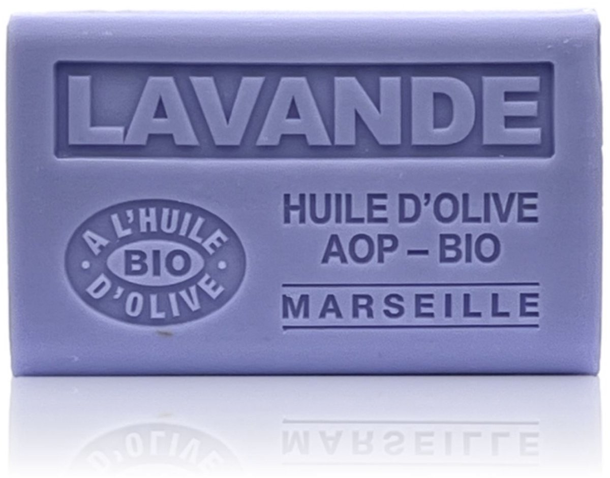Lavendel zeep - 3 x 125 gram - biologische sheabutter - Franse zeep