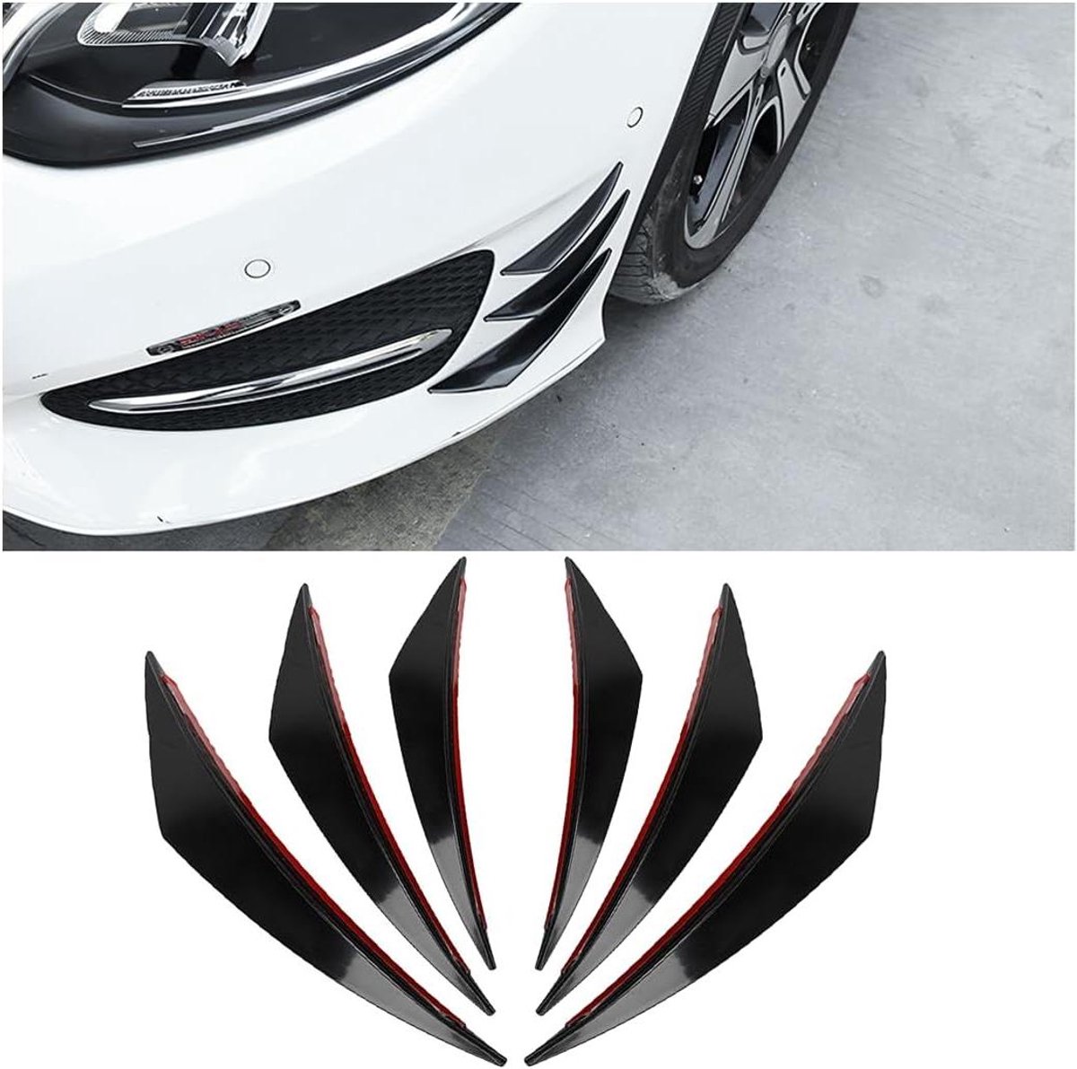 Voorbumper Lip Splitter Kit Carbon Fiber Style Vervanging voor 2021 Up