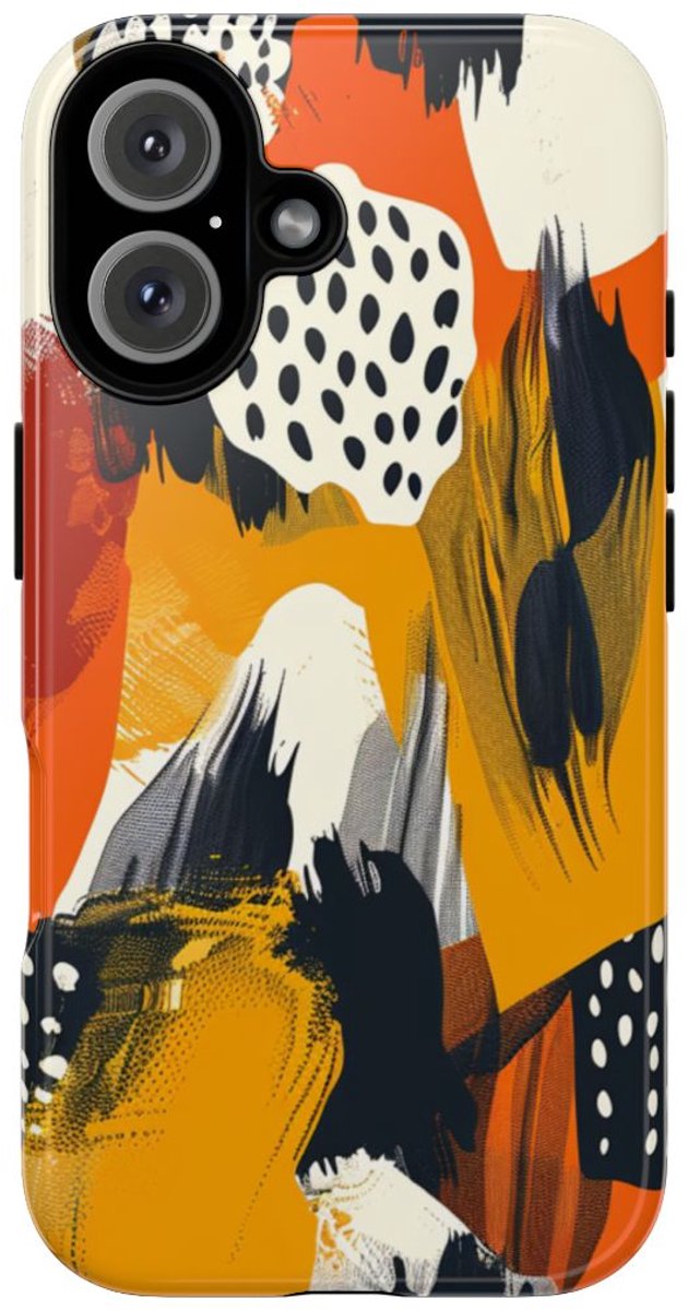 Abstracte Kleurrijke Penseelstreken – Telefoonhoesje Geschikt voor iPhone 16