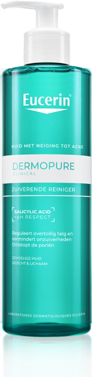 Bol.com Eucerin DermoPure Clinical Zuiverende Reiniger - Face Wash - Gezichtsreiniger - Huid met neiging tot acne - 400ml aanbieding