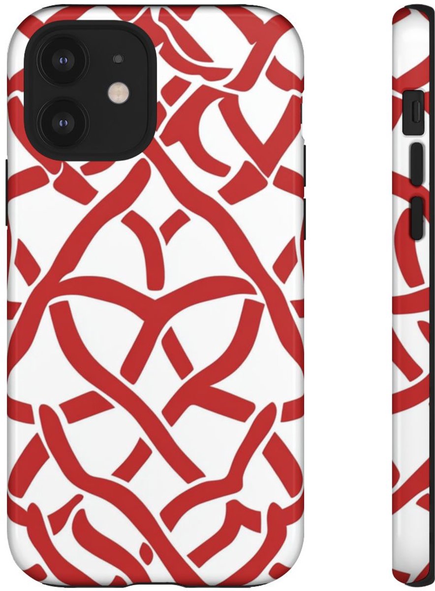 Rood Keltisch Knoopmotief – Telefoonhoesje Geschikt voor iPhone 12