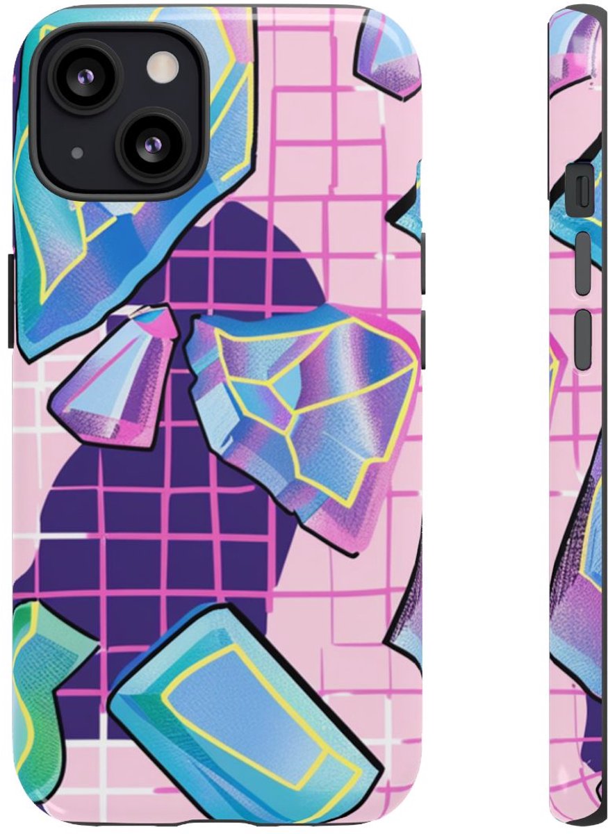 Kleurrijk Kristalpatroon – Telefoonhoesje Geschikt voor iPhone 13