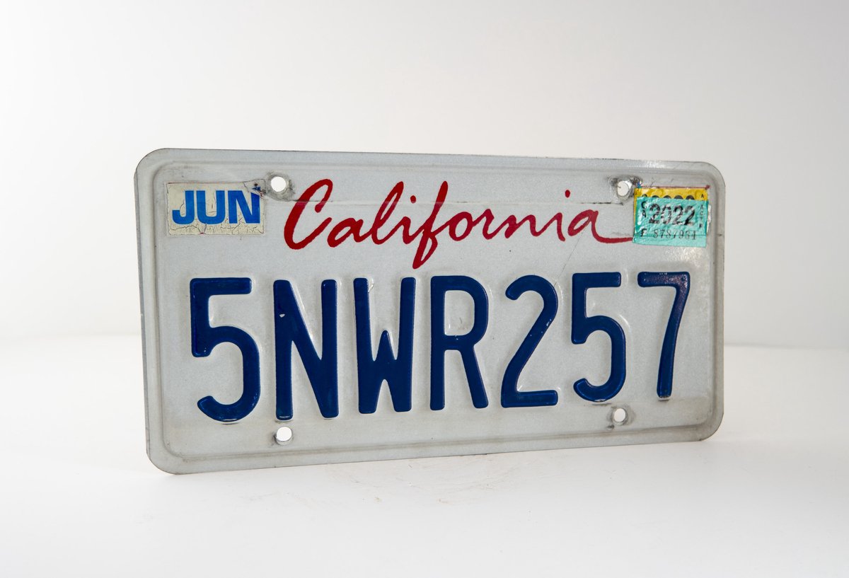 Mancave Decoratie - USA Kentekenplaat - 100% Authentiek - California - Mancave Wandbord