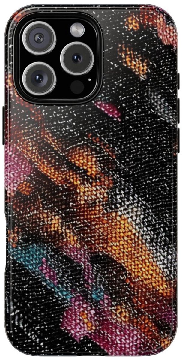 Abstract Kleurrijk Textielpatroon – Telefoonhoesje Geschikt voor iPhone 16 Pro Max