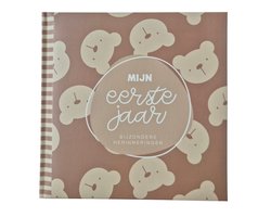 Mijn Eerste Jaar 'Beren' - Bruin - Beige - Baby Invulboek - Baby's Eerste Jaar - Kraamcadeau Babyboek - Baby Herinneringen - baby dagboek - Dagboek - Baby Boekje
