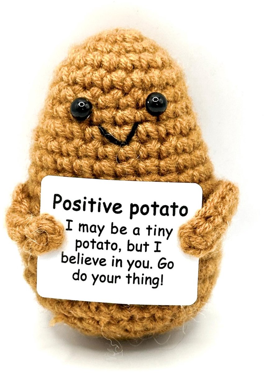 Hypify - Positive Potato - bruin - knuffeltje - Positiviteit