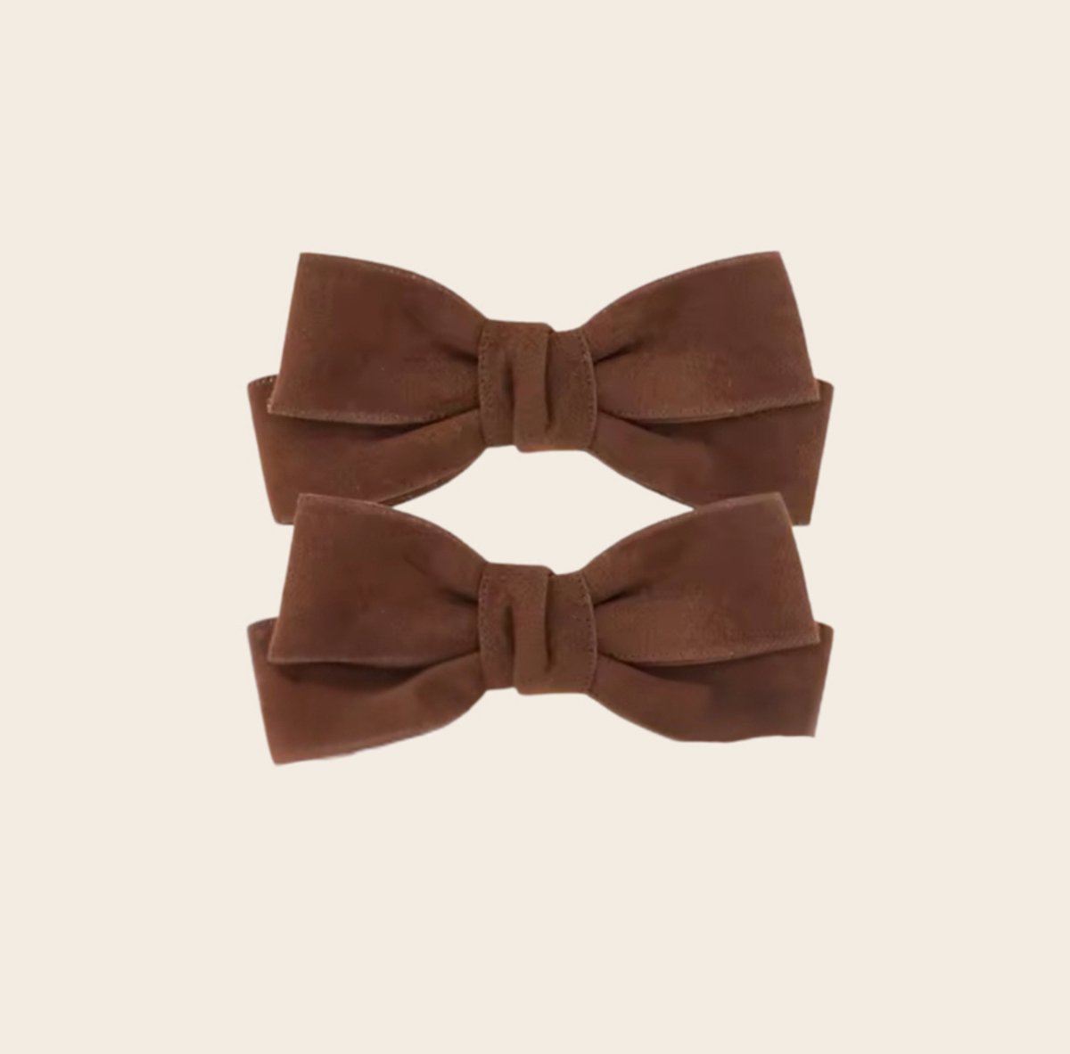Velvet Strik - Bruin - Haarstrikken voor Meisjes - Haaraccessoires voor Kinderen