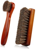 Lompyeu Kit Nettoyage Chaussures Cuir 7 Pièces – 4 Brosses Crin Cheval + Gant Microfibre + Chiffon – Entretien Chaussures, Bottes, Voiture, Meubles