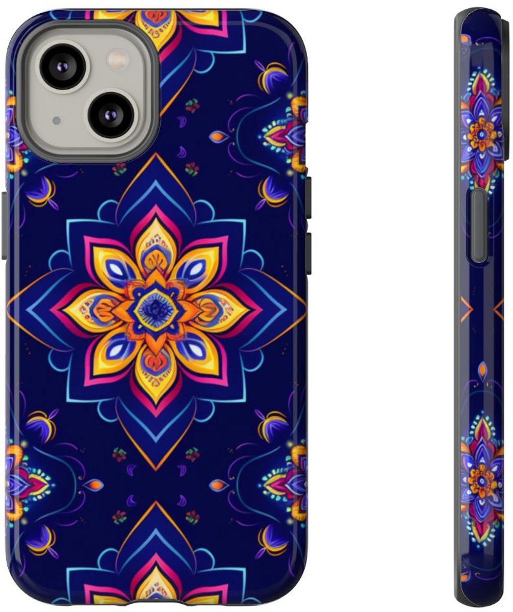 Kleurrijk Mandala Bloemenpatroon – Telefoonhoesje Geschikt voor iPhone 14