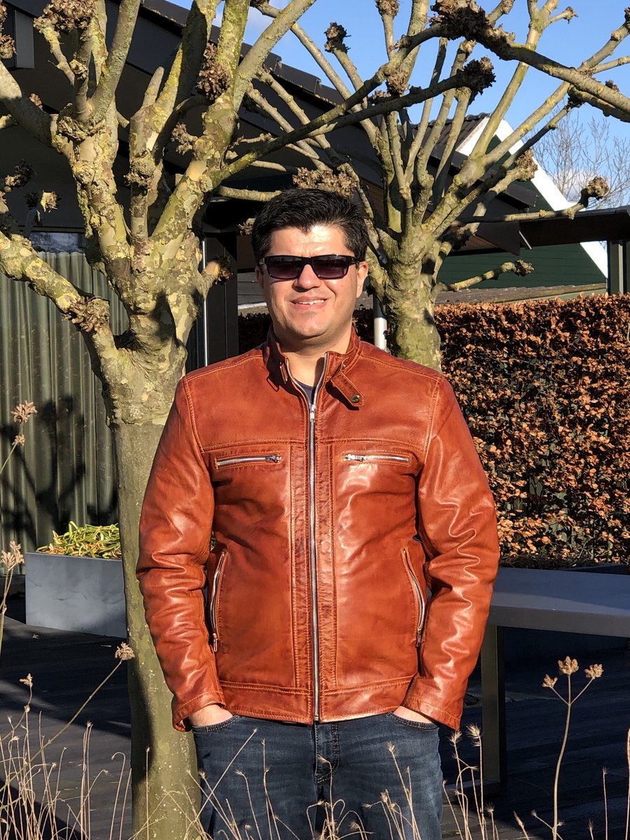 Dera Dore - Leren Jas voor Mannen - Luxe en Stijlvol Jas - Leren Jas met zakken, casual rits en lange mouw - Echt en Origineel Schapenleer - Glanzend Bruin - XL