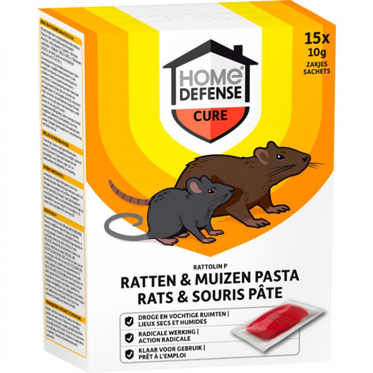 KB Home Defense Rattolin P ratten en muizen pasta - 150 g