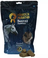 Paardenpraat TV snoepjes met appel smaak. Graanvrije paardensnacks.