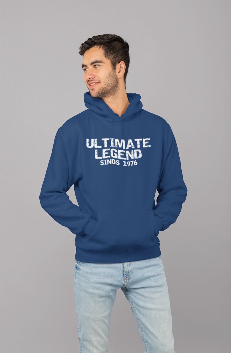 1976 Jaar Navy Hoodie heren - Maat XL - Ultimate Legend - Verjaardag Cadeau Mannen - Limited Edition