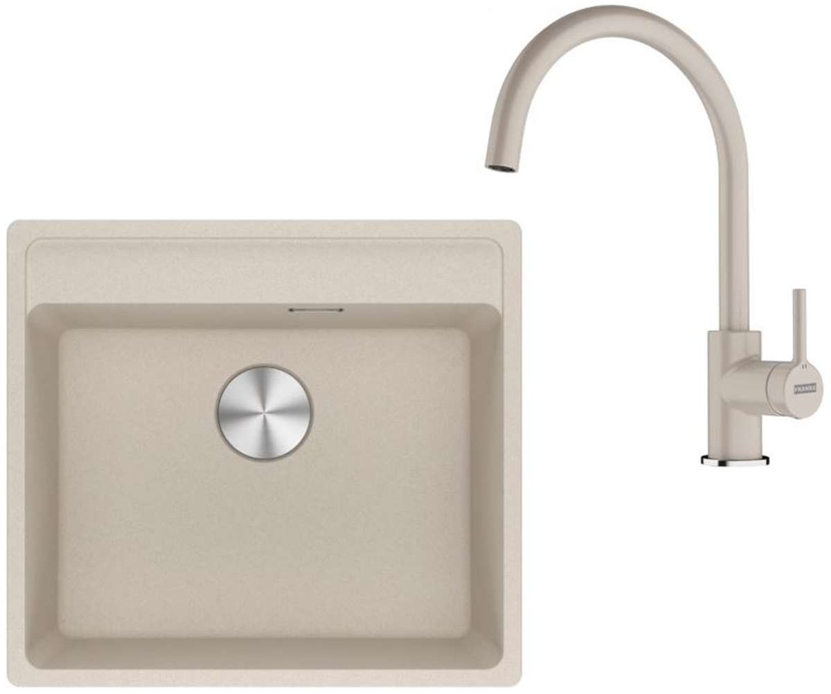 Franke Sets - Keukenset G274SA, fragraniet spoelbak MRG 610-52 RTL en keukenkraan FC 6018.082, sahara 114.0700.789