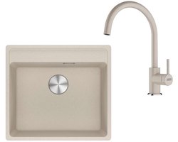 Franke Sets - Keukenset G274SA, fragraniet spoelbak MRG 610-52 RTL en keukenkraan FC 6018.082, sahara 114.0700.789