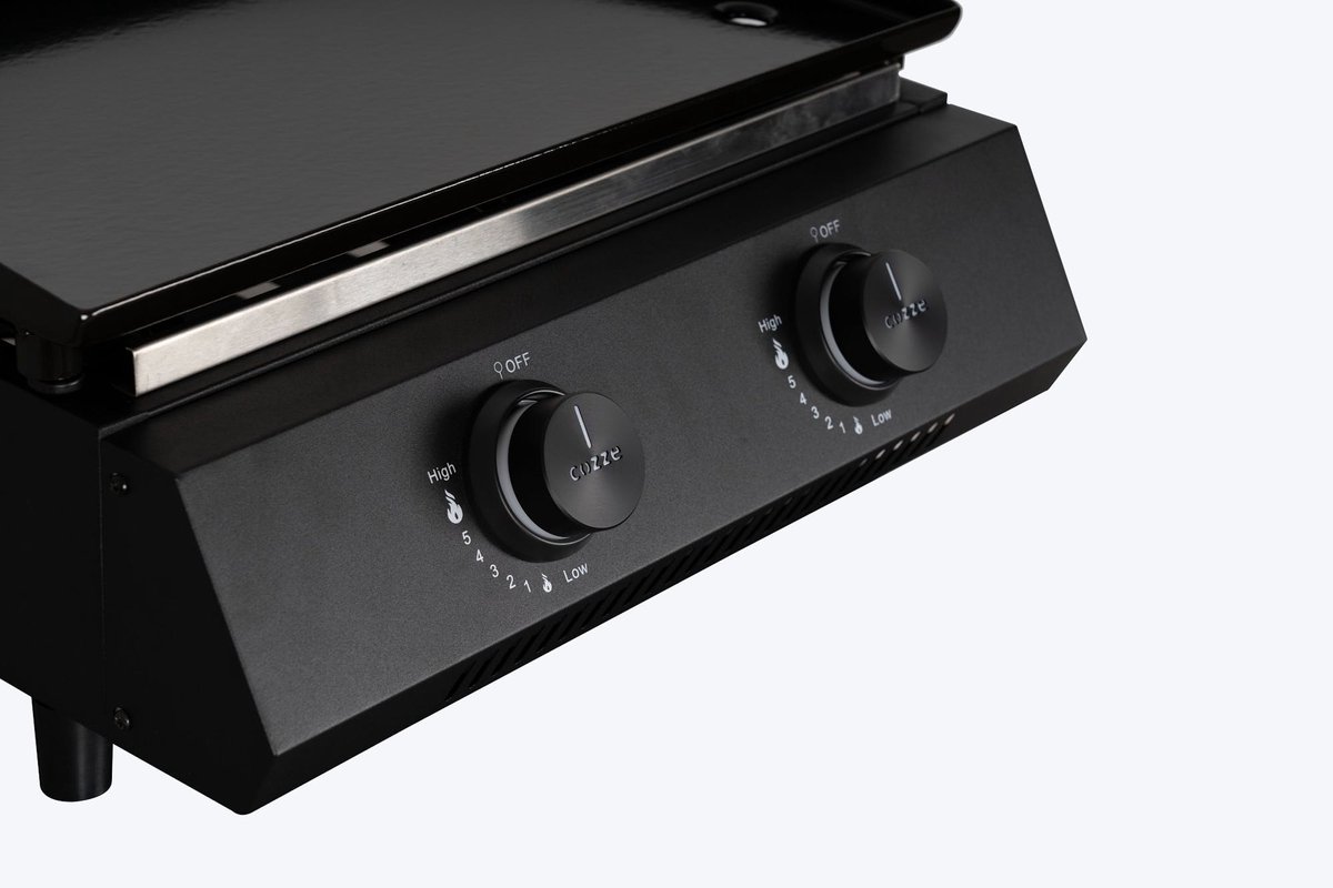 Cozze® G-400 Gas Plancha BBQ - 2 Gasbranders - Bakplaat BBQ voor Buiten Koken - Compacte Plancha Grill - 30 mbar - Outdoor Cooking thumbnail 5