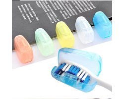 5 Stuks - Tandenborstel kopjes - Beschermhoesje tijdens het reizen - KoopjesAap