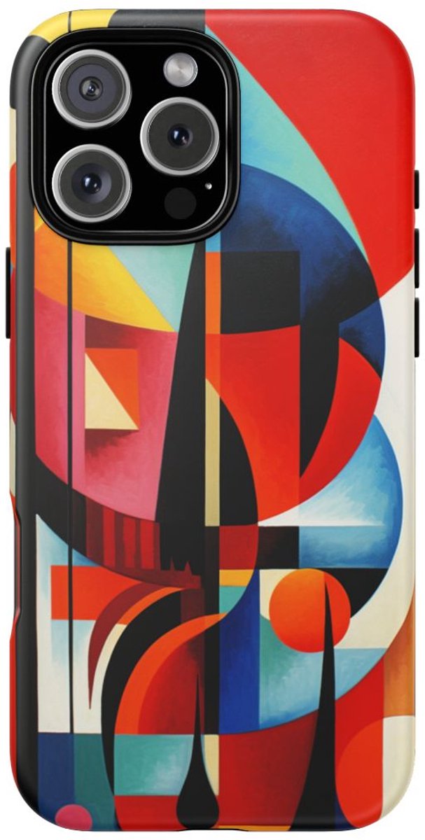 Abstracte Geometrische Samenstelling – Telefoonhoesje Geschikt voor iPhone 16 Pro Max