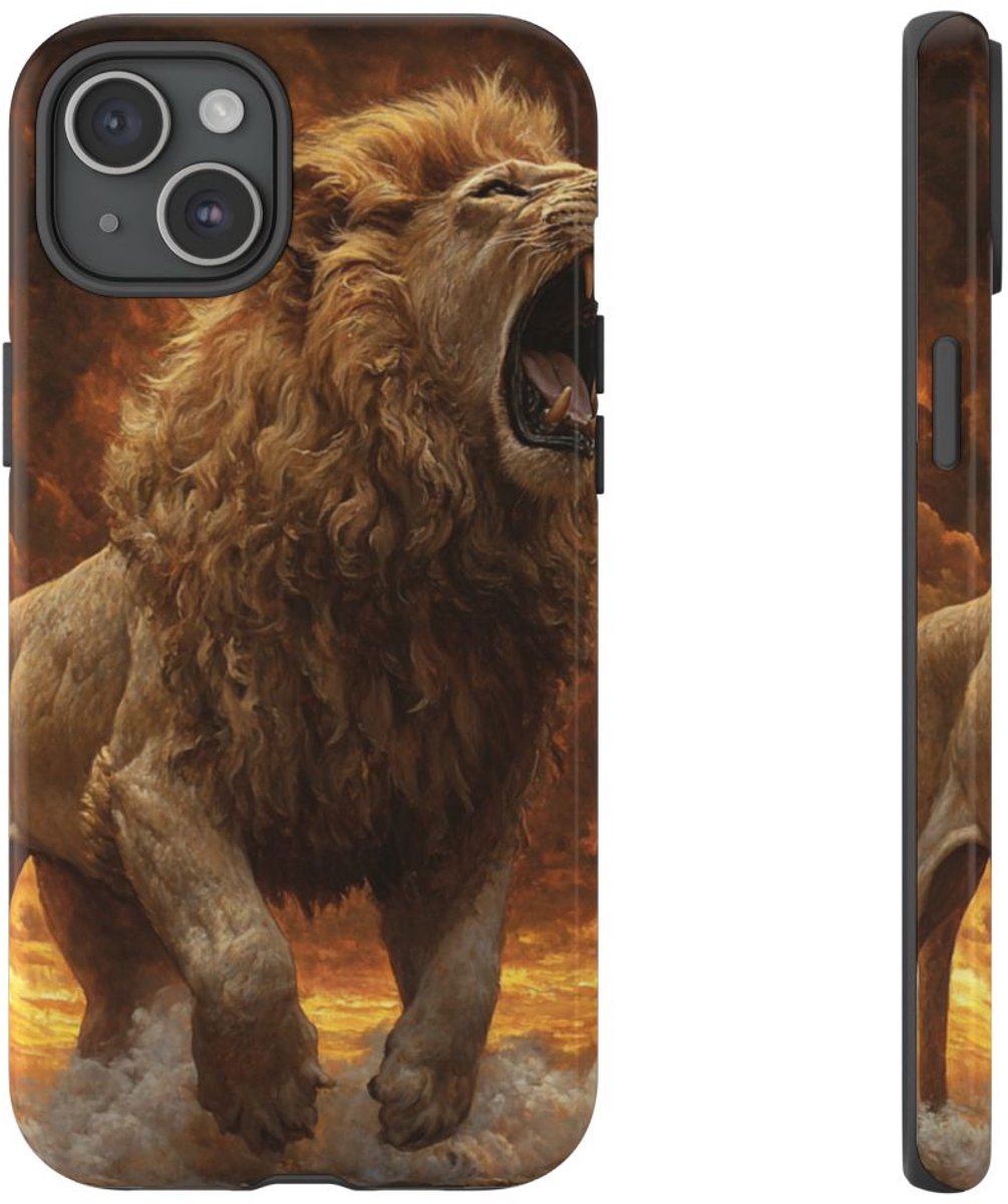 Schilderachtige Brullende Leeuw – Telefoonhoesje Geschikt voor iPhone 15 Plus