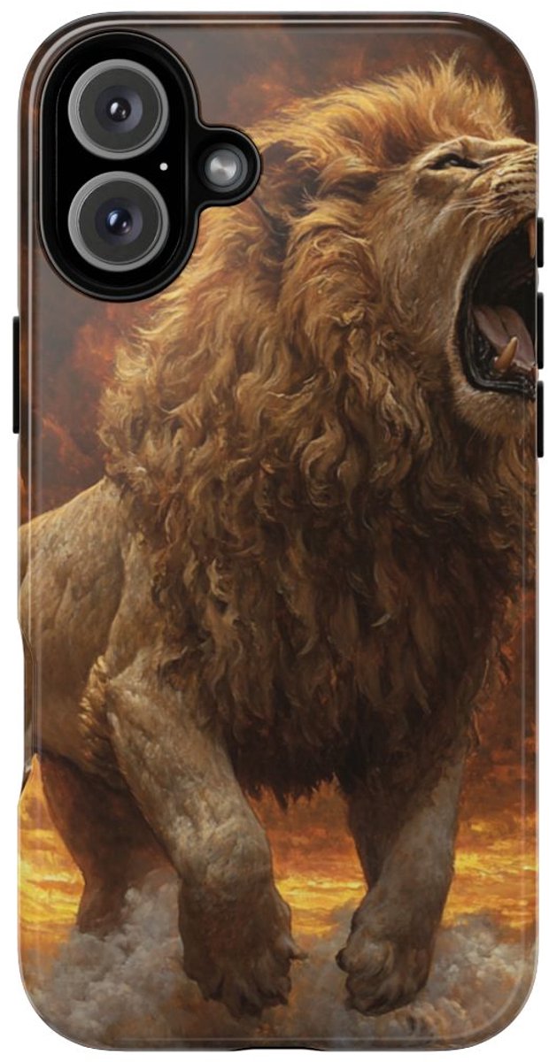 Schilderachtige Brullende Leeuw – Telefoonhoesje Geschikt voor iPhone 16 Plus