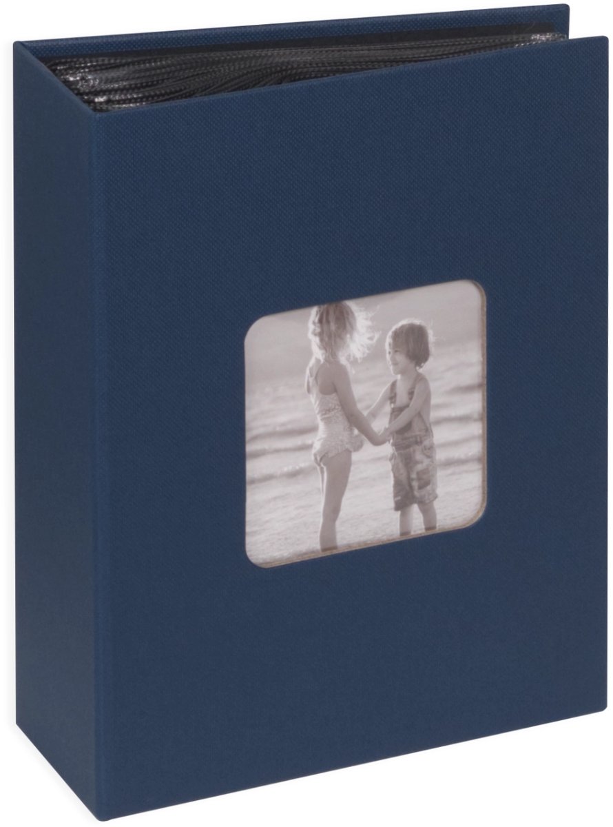 Fotoalbum insteek - SecaDesign Vita - 100 foto's 10x15 cm - Donker Blauw - Linnenstructuur