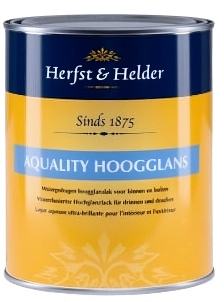 Herfst en Helder Aquality Hoogglans Watergedragen 2.5L RAL 9001 Crèmewit