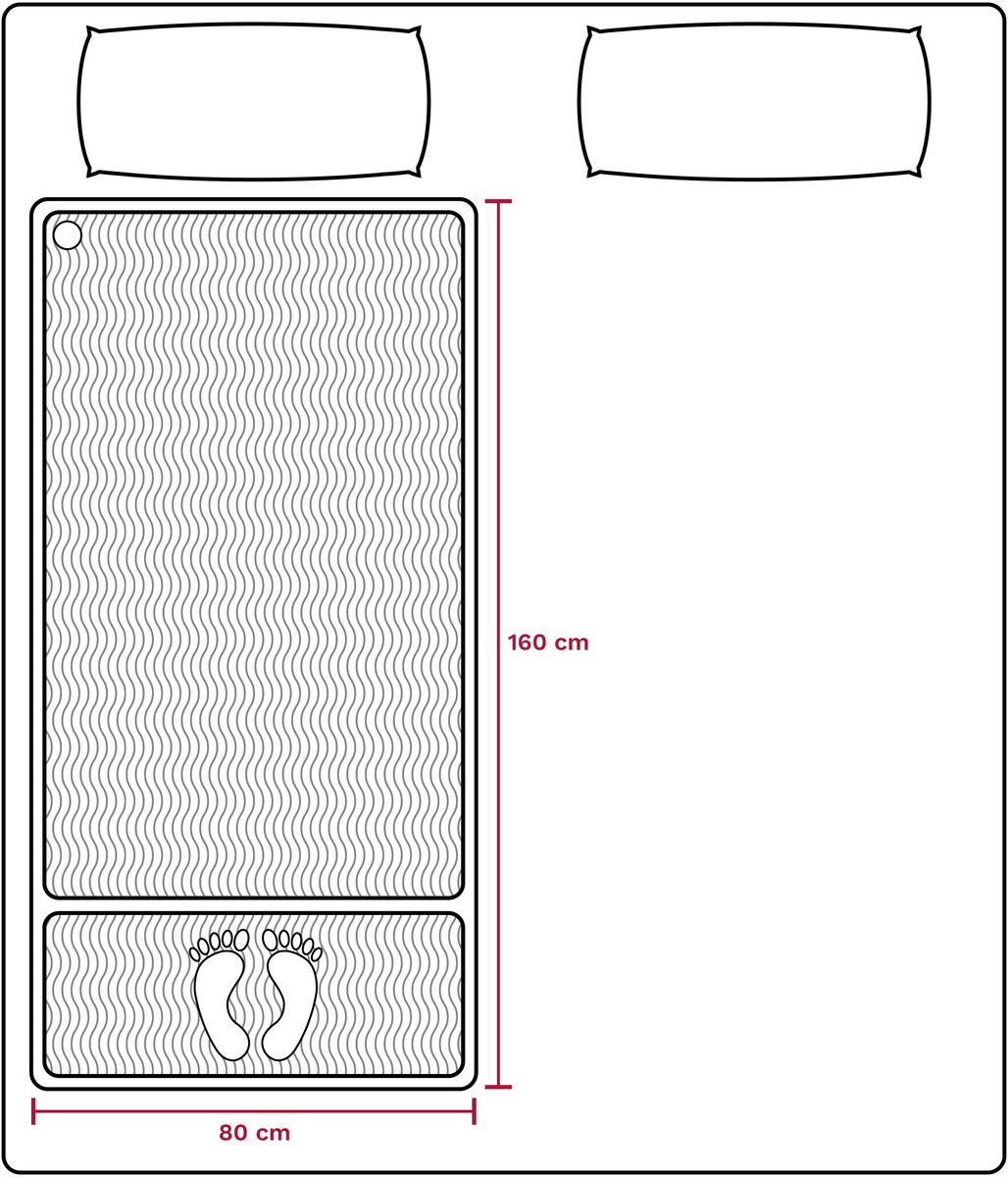 Afbeelding 3 van Inventum HN197VB elektrische onderdeken 160x80 cm - Eenpersoons - 9 warmtestanden - Aparte voetzone - Anti allergie - Antibacterieel - Warmtedeken - Extra snel warm - Uitwasbaar - Automatische uitschakeling - Oververhittingsbeveiliging - Fleece