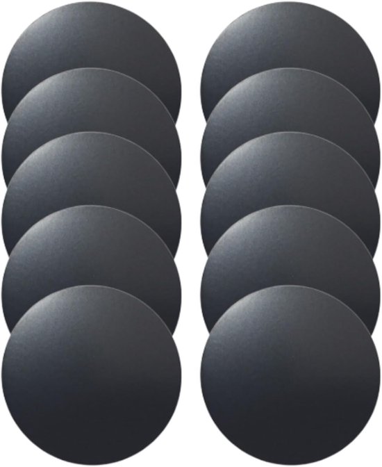 Sufune Magneet voor mobiele telefoon auto [10 stuks] metalen platen universele stickers voor mobiele telefoonhouder auto / magnetische telefoonhouder