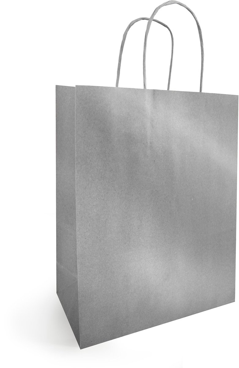 Papieren tasjes effen – 23+12×30 cm – 25 st – 90 g/m²/m2