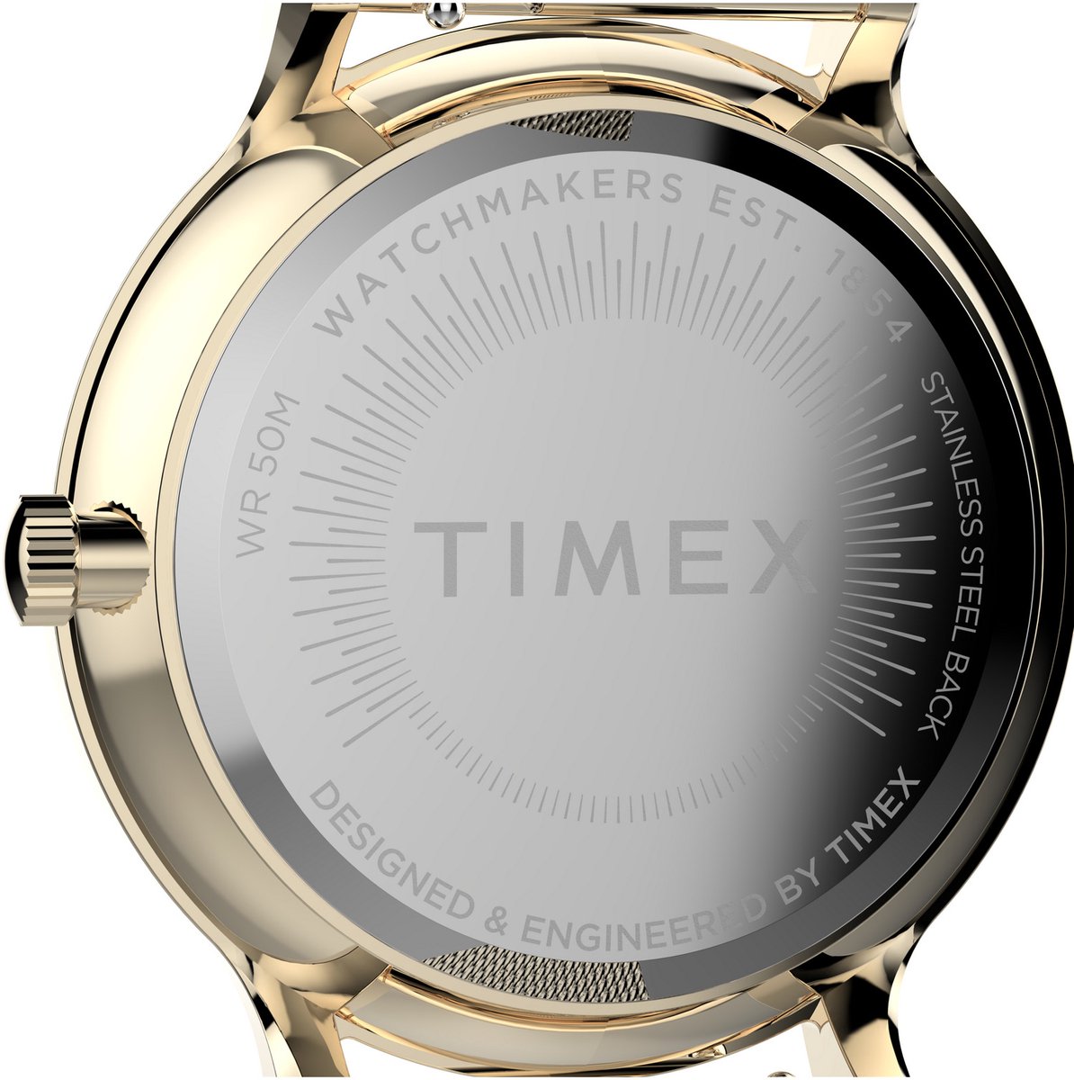 Timex Transcend Chronograph Watch Gouden Toon Case: 100% Low Lead Brass | Armband: 100% Mesh 38 mm TW2W20000AJ