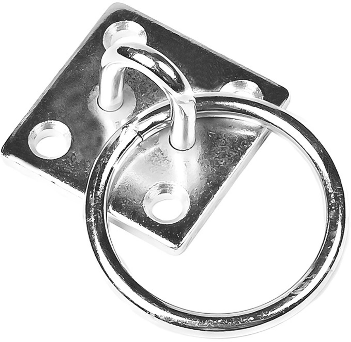 Oogplaat met ring (50x50 mm), verzinkt ijzer